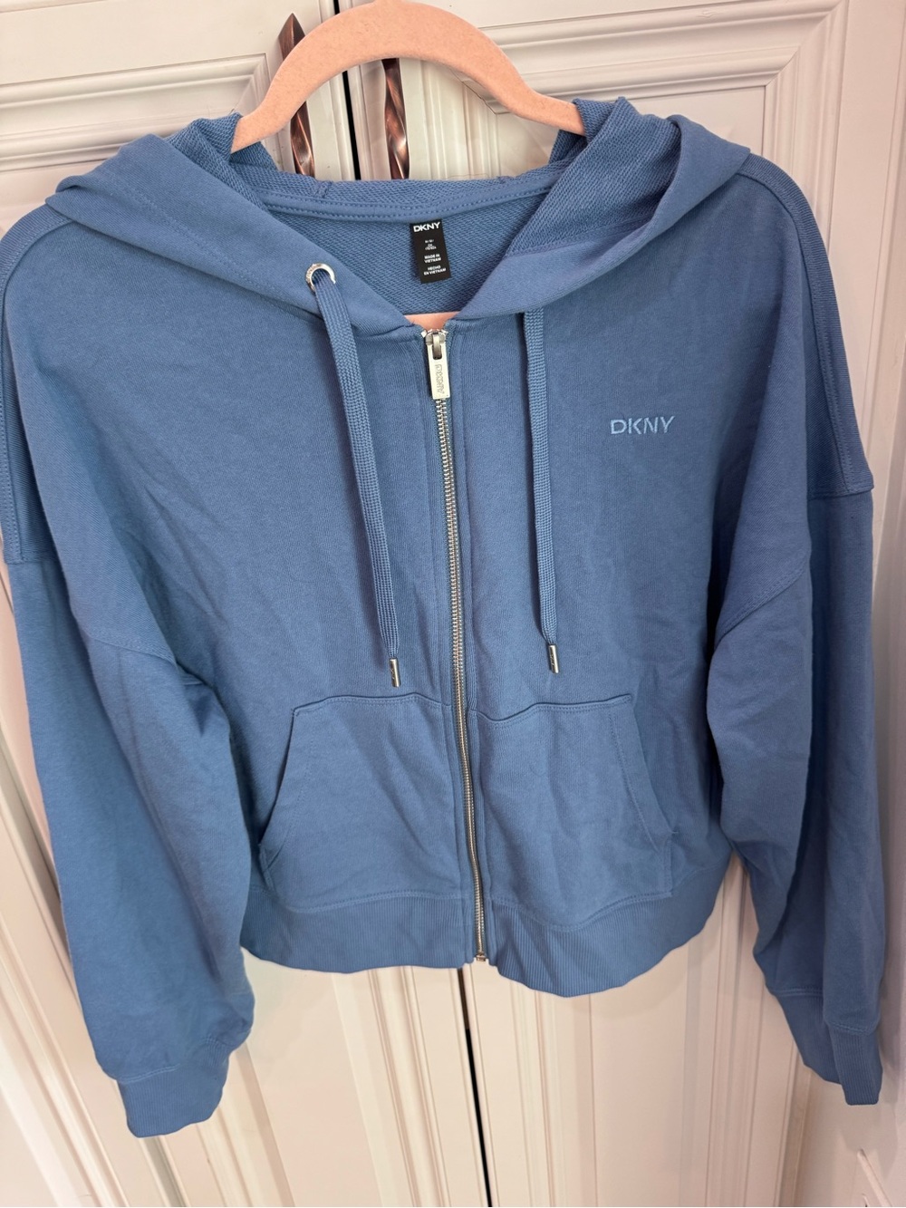 DKNY Blue Zip-Up Hoodie and shorts